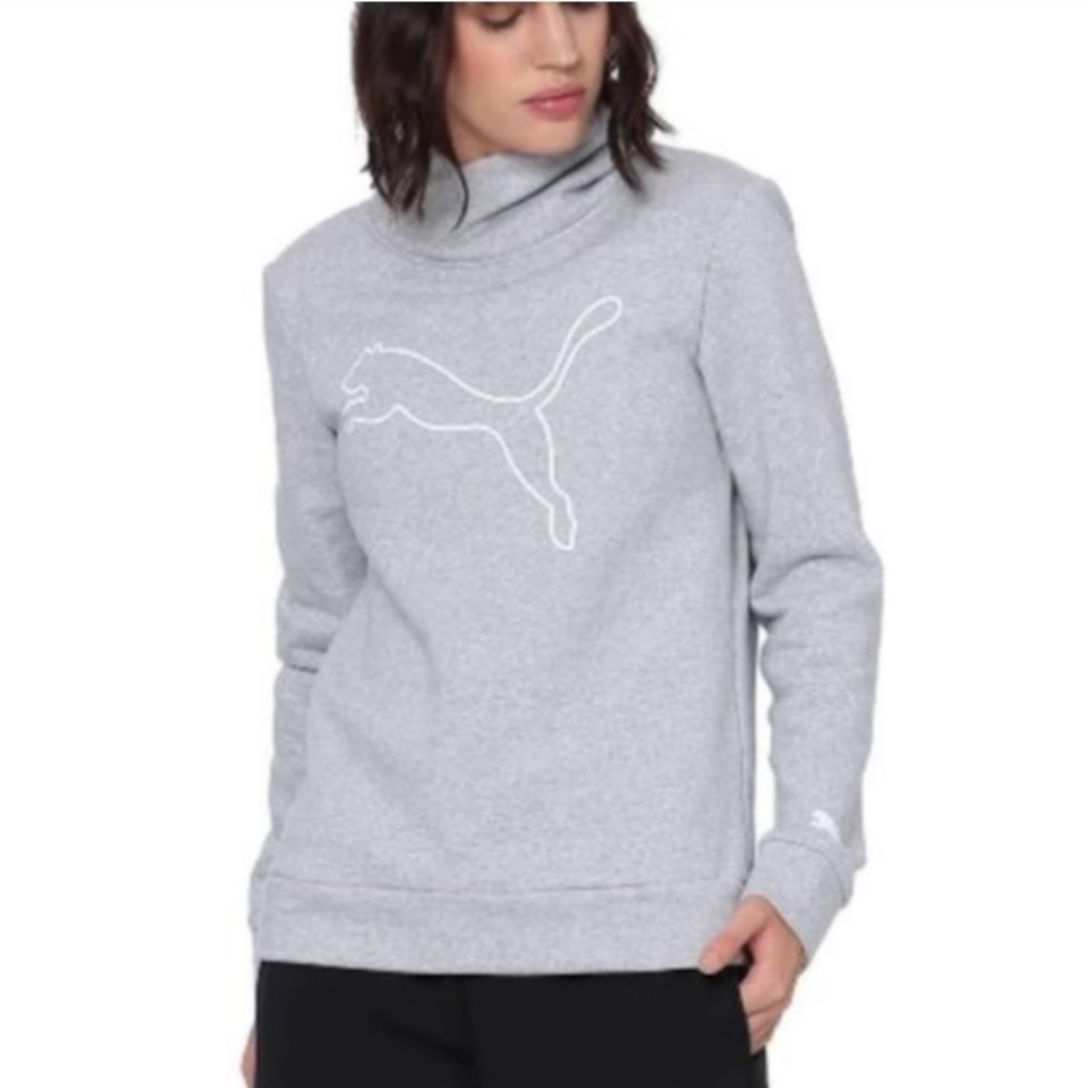 Puma S cowl mock neck pullover sweatshirt